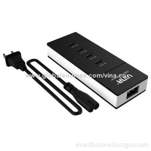 USB 4-port Charger, 100-240V, 50/60Hz Input Range